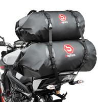 Bagtecs Set Gepäckrolle für Royal Enfield Continental GT 535 Hecktasche  BR50+BR30 80L