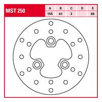 TRW Lucas Bremsscheibe Street starr MST250 155/41/66/3mm
