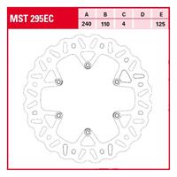 TRW Remschijf, voor de moto, MST295EC