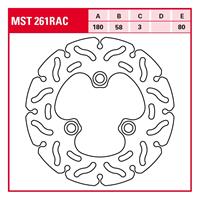 TRW Lucas Bremsscheibe RAC starr MST261RAC 180/58/80/3mm