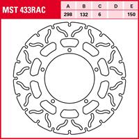 TRW Lucas Bremsscheibe RAC starr MST433RAC 298/132/150/5,5mm