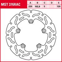 TRW Lucas Bremsscheibe RAC starr MST376RAC 220/102,8/120/5mm