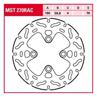 TRW Lucas Bremsscheibe RAC starr MST270RAC 190/58,8/78/4mm