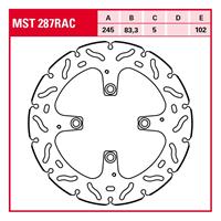 TRW Remschijf, voor de moto, MST287RAC
