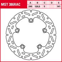TRW Lucas Bremsscheibe RAC starr MST386RAC 240/120,5/141/5mm
