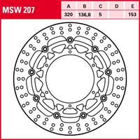 Remschijf TRW MSW207