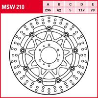 TRW Remschijf, voor de moto, MSW210
