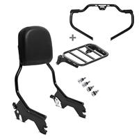 Set STS22 Sissybar mit Dockingkit R1 und Gepäcktrager + Sturzbügel Mustache für Harley Softail Standard 2020 