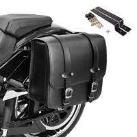 Satteltasche + Halter für Harley Davidson Fat Boy / 114 Reno 