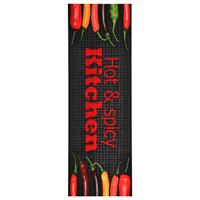 vidaxl Küchenbodenmatte Waschbar Hot&Spicy 45x150 cm Mehrfarbig