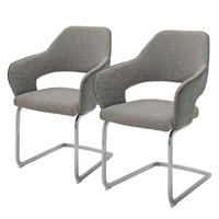 MCA furniture Vrijdragende stoel NEWCASTEL Stoel belastbaar tot 120 kg (set, 2 stuks)