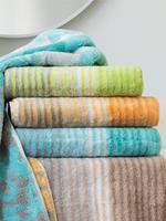 cawö Noblesse Cashmere Streifen 1056 - Farbe: melba - 35 Handtuch 50x100 cm