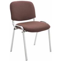 paalofficefurniture Paal Office Furniture - Besucherstuhl Ken Chrom Stoff-braun