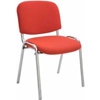 paalofficefurniture Paal Office Furniture - Besucherstuhl Ken Chrom Stoff-rot