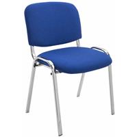 paalofficefurniture Paal Office Furniture - Besucherstuhl Ken Chrom Stoff-blau