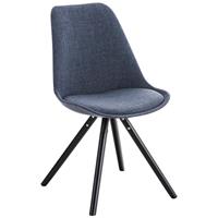 laricodesignmöbel Larico Design Möbel - Besucherstuhl Pegleg Stoff schwarz-blau