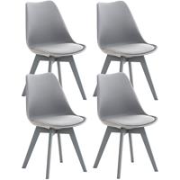 clp 4er Set Esszimmerstuhl Linares-grau/grau-Kunststoff