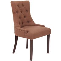 timwoodexperience Timwood Experience - Esszimmerstuhl Aberdeen Stoff-braun-Antik