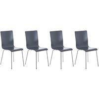 clp 4er Set Besucherstuhl Pepe-grau - 