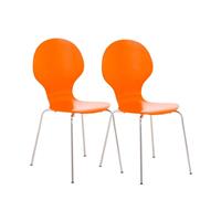 clp 2er Set Besucherstuhl Diego-orange