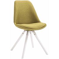 CLP Eetkamerstoel Toulouse Wit Rond Frame Stof