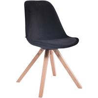 laricodesignmöbel Larico Design Möbel - Besucherstuhl Toulouse Samt Square-schwarz-Natura