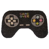 puckator Controller Fußmatte Game Over schwarz, bedruckt, aus 100 % Kokosfaser. 152 x 101,5 cm - 