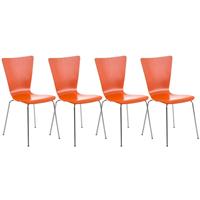 clp 4er Set Besucherstuhl Aaron orange