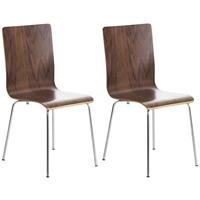 clp 2er Set Besucherstuhl Pepe-walnuss - 