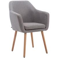 timwoodexperience Timwood Experience - Besucherstuhl Utrecht Stoff-grau-Natura