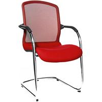 topstar Besucherstuhl Open Chair | Freischwinger | Mit Netzrücken | VE 2 Stk | Rot | Top - 