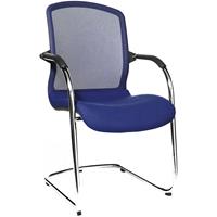 topstar Besucherstuhl Open Chair | Freischwinger | Mit Netzrücken | VE 2 Stk | Royalblau - 