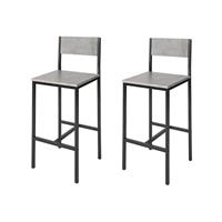 sobuy FST53-HGx2, 2-er Set Barhocker Barstühle mit Rücken-Lehne Thekenstühle