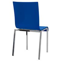 certeo Holz-Schalenstuhl, Vierkantrohr, HxBxT 860 x 450 x 520 mm, VE 4 Stk Sitzschale - 