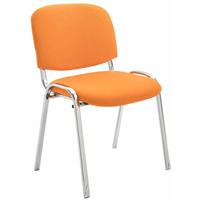 paalofficefurniture Paal Office Furniture - Besucherstuhl Ken Chrom Stoff-orange