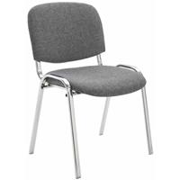 paalofficefurniture Paal Office Furniture - Besucherstuhl Ken Chrom Stoff-grau