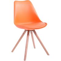 clp Besucherstuhl Toulouse Kunstleder Rund-orange-Natura - 