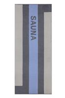 Cawö Cawö Saunahanddoek strepen 80x200 blauw