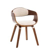 Besucherstuhl Kingston Stoff walnuss/creme