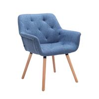 Besucherstuhl Cassidy Stoff natura blau
