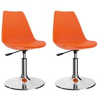 vidaxl Drehbare Esszimmerstühle 2 Stk.  Orange