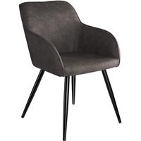 Tectake toel Marilyn Stof Donkergrijs / Zwart Sku: 403670