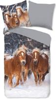 Good morning BEDLINENS Kinder- Wendebettwäsche Happy Horses, Flanell, 135 x 200 cm mehrfarbig