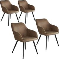 tectake 4x Stoel Marilyn stof