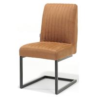 Bo Lundgren Eetkamerstoel Sanne | Lederlook Soft Cognac