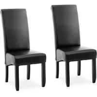 Fromm & Starck Stoel - Gestoffeerd - set van 2 - tot 180 kg - zitting 44,5 x 44 cm - zwart