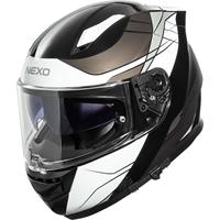 Integralhelm Fiberglas Sport III Motorradhelm silber 