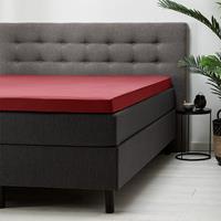 fresh&co Fresh & Co Topper Hoeslaken Katoen - Rood 80 x 200 cm