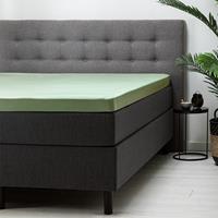 fresh&co Fresh & Co Topper Hoeslaken Katoen - Groen 80 x 200 cm