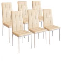 ALBATROS Esszimmerstühle RIMINI,6-er SET, Beige - 
